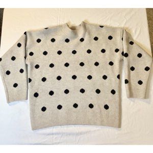 Chelsea & Theodore Cozy Knit Polka - Dot Crew-Neck Pull-over Sweater Womens XS